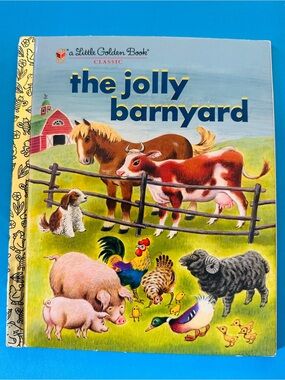 A Little Golden Book Classic The Jolly Barnyard Vintage 1973 Hardcover Book